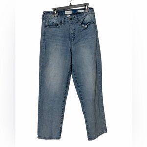 Frayed Jeans Women’s High Rise Ankle Straight Crop Denim Pants Size 28